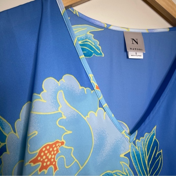 NATORI Women’s Sonomi Wedge Caftan Dress in Tropical Floral Print resort wear - Picture 2 of 11